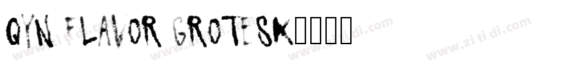 Qyn Flavor Grotesk字体转换